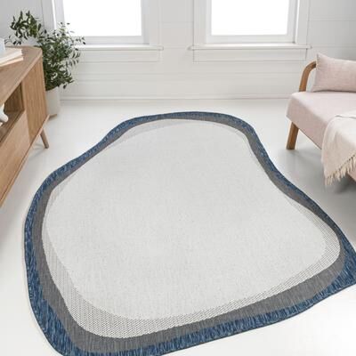 JONATHAN Y Wyatt Modern Rustic Abstract Indoor/Outdoor Shaped Area Rug