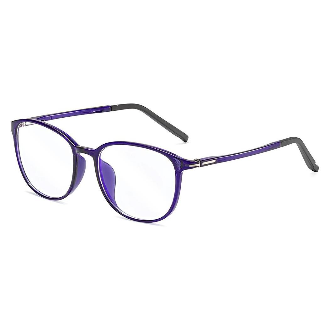Techsuit - Anti-Blue Light Glasses Reflex PC (F2822) - Round - Purple (56338941)