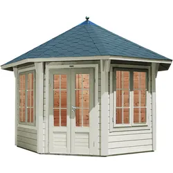 Wolff Finnhaus Pavillon Capri 3.5 schwarze Schindeln