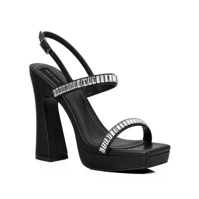 High-Heel-Sandalette PHILIPP PLEIN "Mit Schmucksteinen", Damen, Gr. 36, Normalschaft, schwarz (02, schwarz), Schuhe