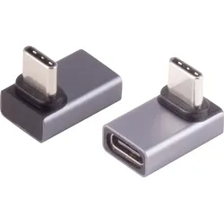 SHVP BS13-60002 - Adapter USB 4.0 C Stecker > Buchse, 90° Winkel o/u