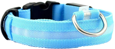 Pet Hub Waterproof LED Dog Collar With Light Blue L