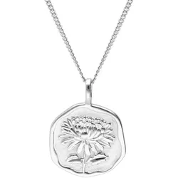 trendor 68000-11 Halskette mit Monatsblume November 925 Silber Rhodiniert, 45 cm