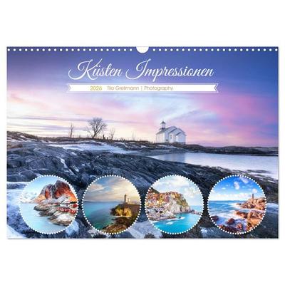 Küsten Impressionen (Wandkalender 2026 DIN A3 quer), CALVENDO Monatskalender
