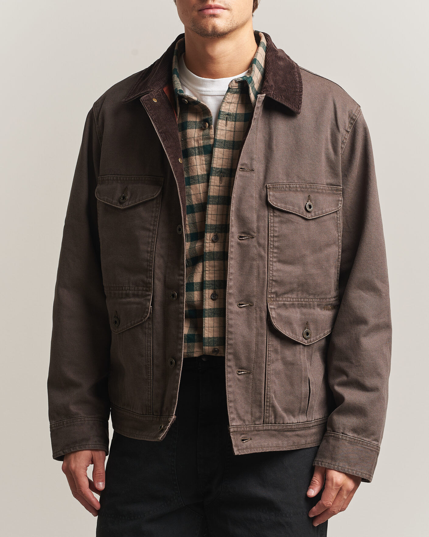 Filson Rustic Canvas Journeyman Canvas Jacket Bark men M Brun