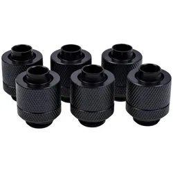 Alphacool 13/10mm Eiszapfen G1/4 - Sixpack, Wasserkühlung Anschluss, Schwarz