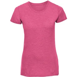 Russell Ladies HD T Damen T-Shirt extra langer Schnitt R-165F-0 Sublimationsdruck geeignet, pink marl, 2XL