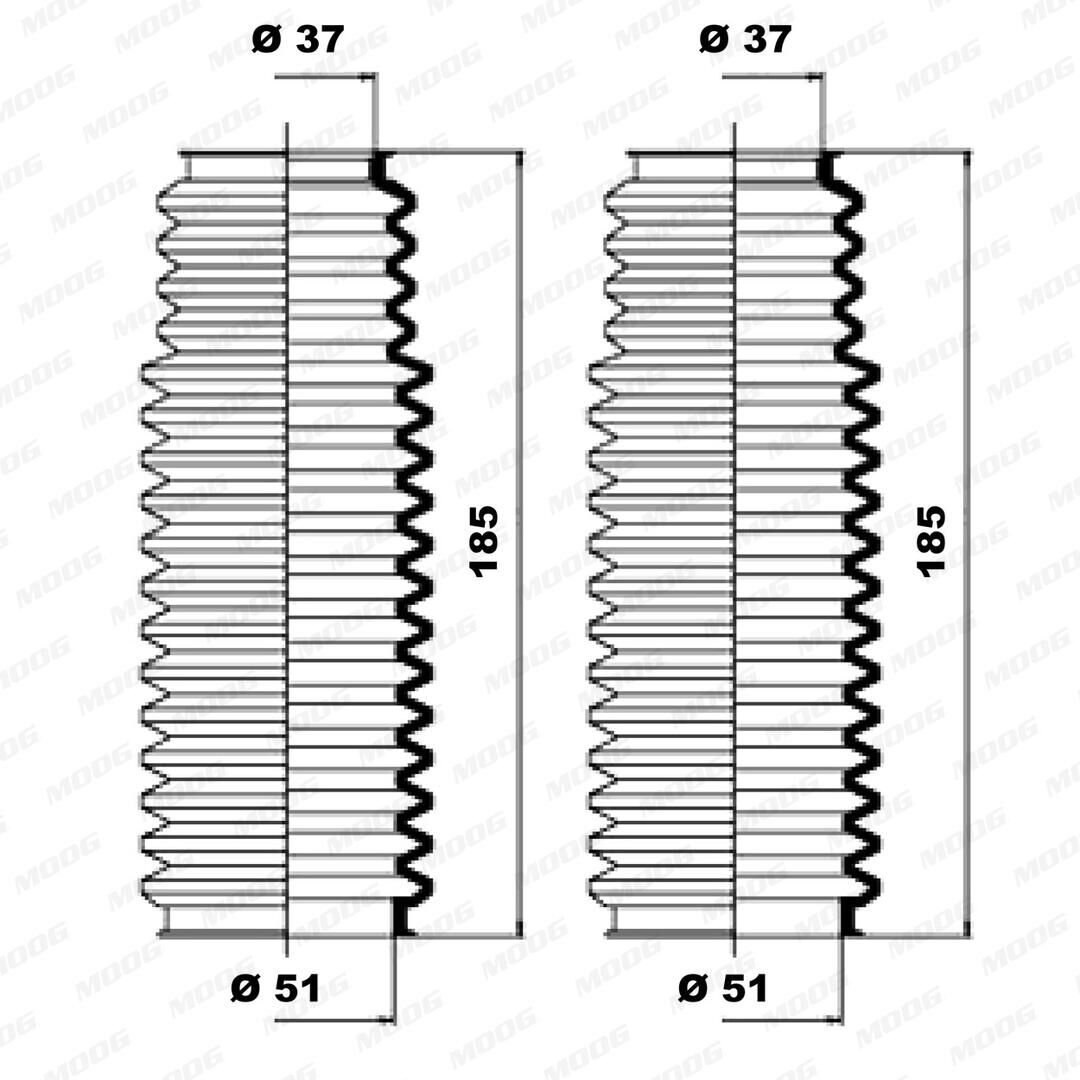 Moog Faltenbalgsatz, Lenkung K150092 Für Bmw