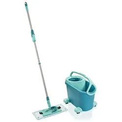LEIFHEIT Bodenwischer Set CLEAN TWIST M Ergo mobile für Parkett & Holzböden inkl. Rollen