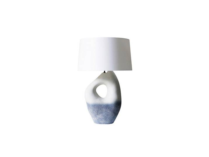 P & B Tischleuchte, Elfenbein, rund, 30x69x16 cm, Lampen & Leuchten, Innenbeleuchtung, Tischlampen, Tischlampen