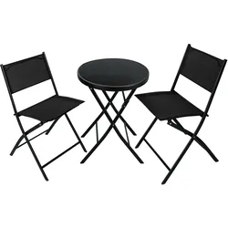 tectake Balkonset Düsseldorf 2+1  Schwarz