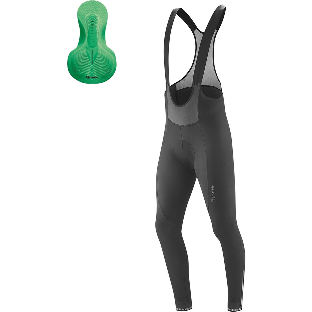 Gonso Sitivo Bib Tight M black / bright green (M19018) XL 3000403_M19018_XL