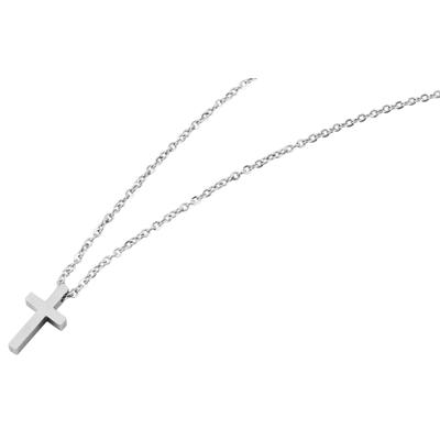 Kette ohne Anhänger ADELIA´S "Halskette mit Anhänger – Kreuz aus Edelstahl", silber, Halsketten, Damen, 48cm, Edelstahl, Schöne Geschenkidee zum einen besonderen Tag