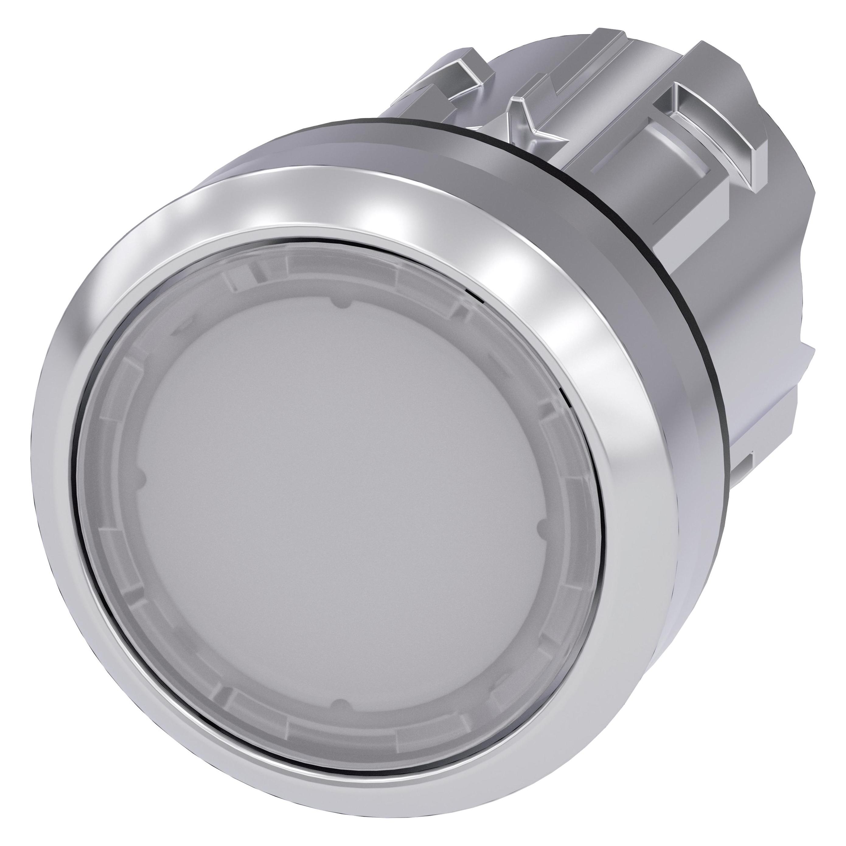 Siemens Illuminated pushbutton, 22mm, white (3SU1051-0AB60-0AA0)