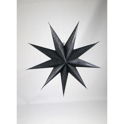 Dekostern AM DESIGN "aus Papier", schwarz, B:60cm H:15cm, Papier, Dekosterne, 2er Set, BxH: 60x15 cm