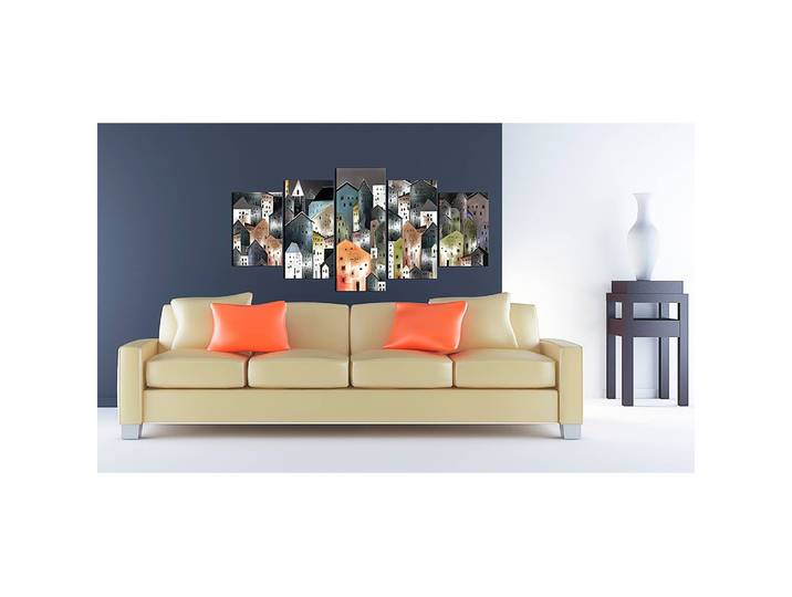 Bild 6th District Leinen Multicolor 200 x 100cm