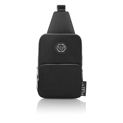 Umhängetasche PHILIPP PLEIN "Umhängetasche", Herren, schwarz (02, schwarz), Taschen Umhängetasche