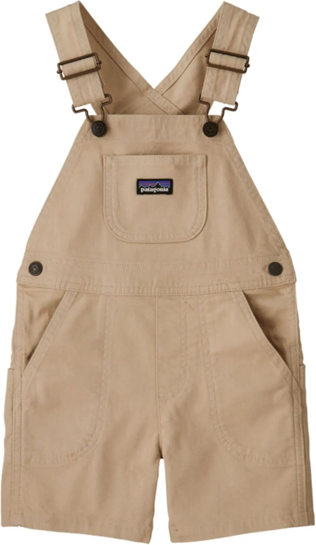Patagonia Salopette Short Stand Up Coton Bio Marron clair  4 ans