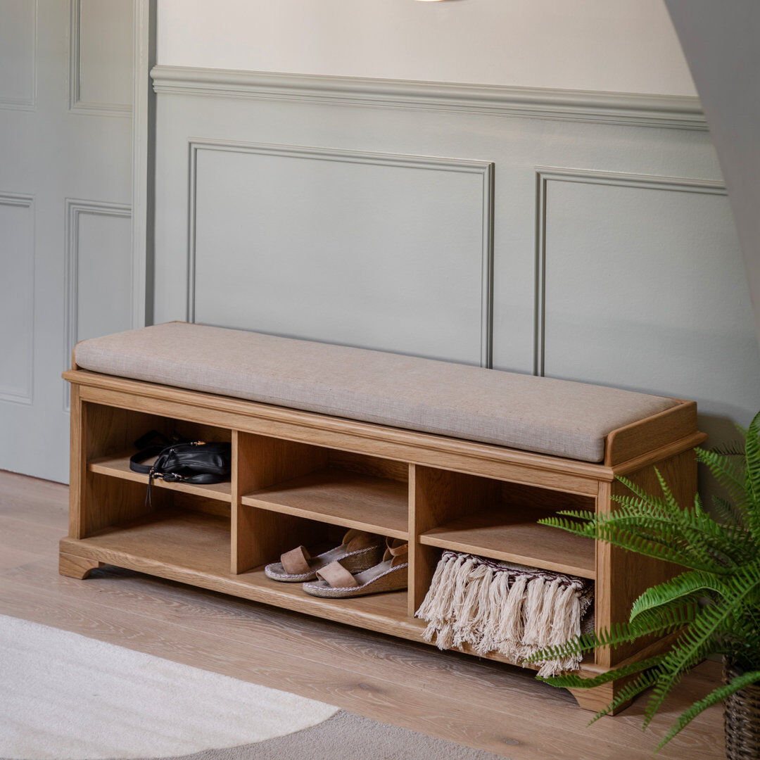 Union Rustic Polypropylene / Olefin Upholstered Storage Bench Tan 51cm H X 140cm W X 38cm D