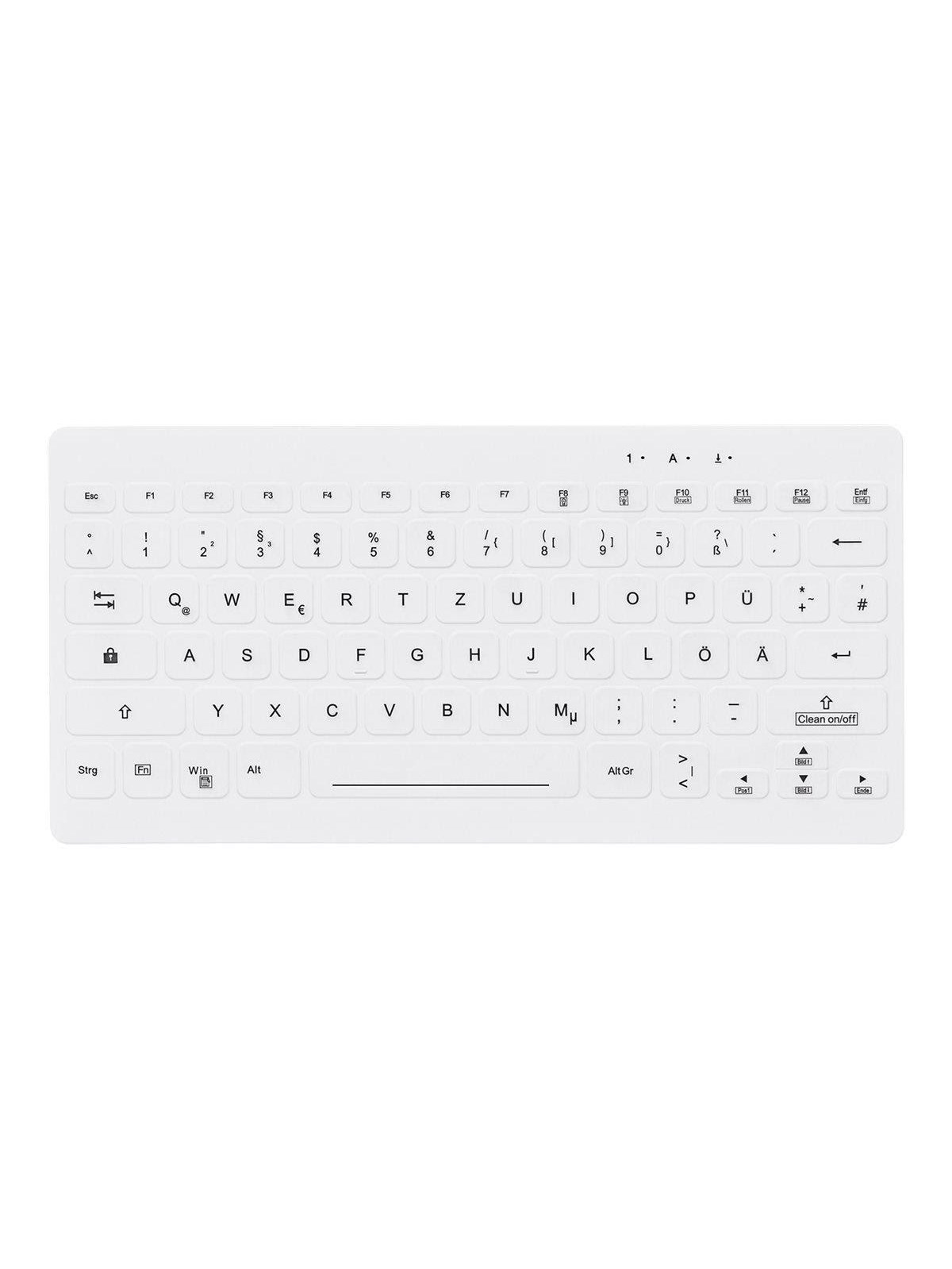Contour Active Key QuickClean - keyboard - medical hygienic design mini - with mouse - QWERTZ - German Input Device - Tastatur - Deutsch
