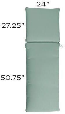 Replacement Chaise Cushion - 24x78 - Box Edge, Oxford Stripe Clay - Ballard Designs