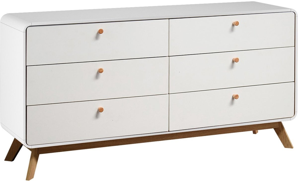 Notio Living Cassie Dressoir met 6 laden - Wit