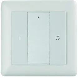 Rutec Projekt Funkwandtaster für gerade Schalterprogramme (Innenmaß 5.5 x 5.5cm), IP20, einfarbig, 3V Batterie, 30 Meter, 1 Kanal, 1 Zone RUP-PHZ570