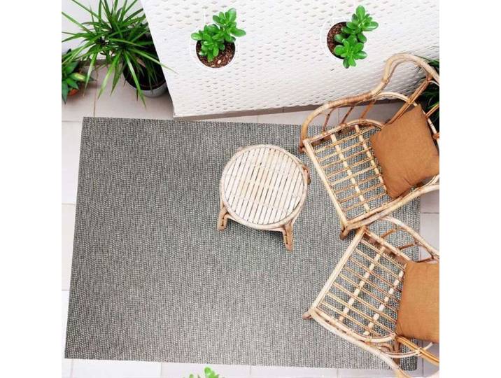 Tapis effet tweed pour intérieur et extérieur gris 120x170