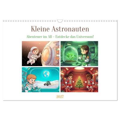 Kleine Astronauten (Wandkalender 2027 DIN A3 quer), CALVENDO Monatskalender