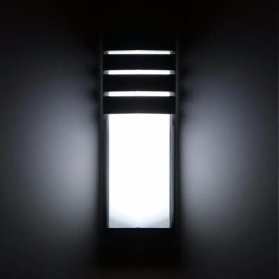 Inspire Curations AeroGlow Aluminium LED Outdoor Wall Light IP65 Waterproof Porch & Garden Sconce cold White 6000k