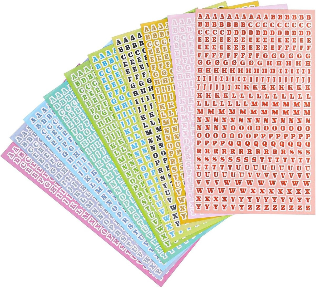 Mini Letter Stickers A-Z, 3660 stuks, 0,5 cm waterdichte alfabet stickers voor creatief knutselen en decoratie