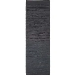 LEDER-TEPPICHLÄUFER Denver gewebt 66/200 cm