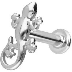 14 Karat Gold Labret mit Innengewinde GECKO
