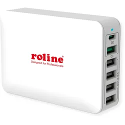 ROLINE USB Charger, 6 Port (4x USB-A, 1x USB-C, 1x USB-A QC3.0), max. 60W