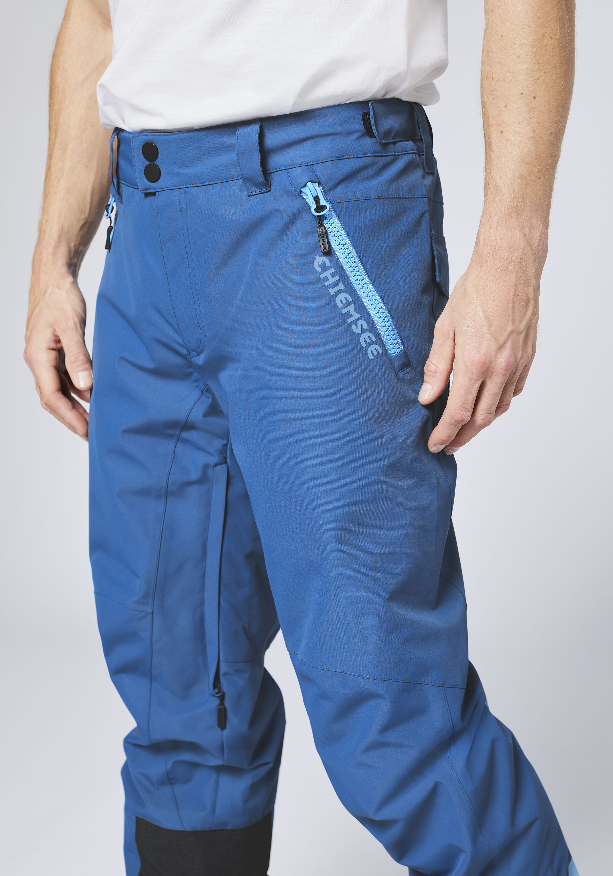Skihose CHIEMSEE, Herren, Gr. 46, Normalgrößen, blau (set sail), 100% Polyester, Hosen Skihose