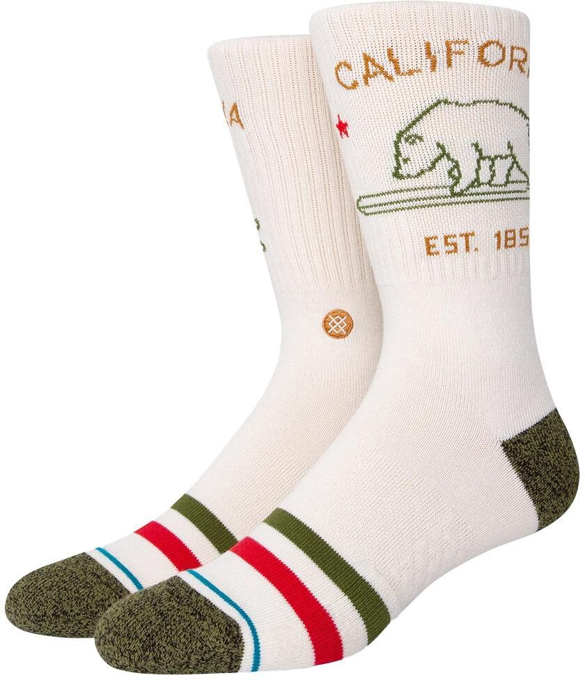 Stance  - Crew Sock California Republic 2 Offwhite - M - Chaussettes