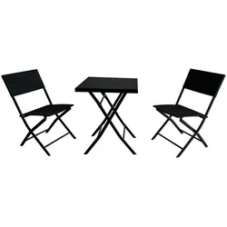 Happy Home 3 tlg. Bistro Set - schwarz