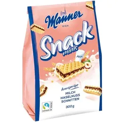 Manner Mini-Waffeln »Snack Milch-Haselnuss« 300 g
