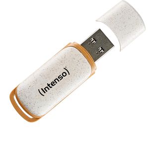 Intenso USB-Stick Green Line, 64 GB, bis 70 MB/s, USB 3.0, Gehäuse recycelt