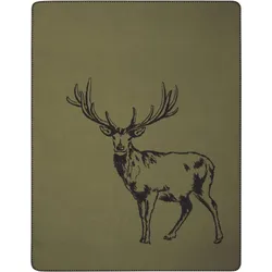 Biederlack Wohndecke Deer Green 150x200 cm
