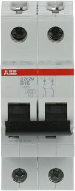 ABB Disjoncteur S202M-B16 10kA 16A B 2p (2CDS272001R0165)