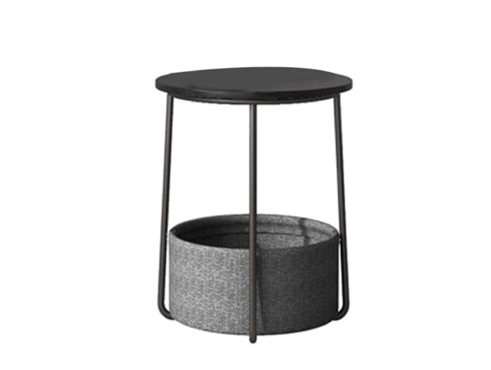 VASAGLE Kleine ronde salontafel, met stoffen mand, opbergruimte