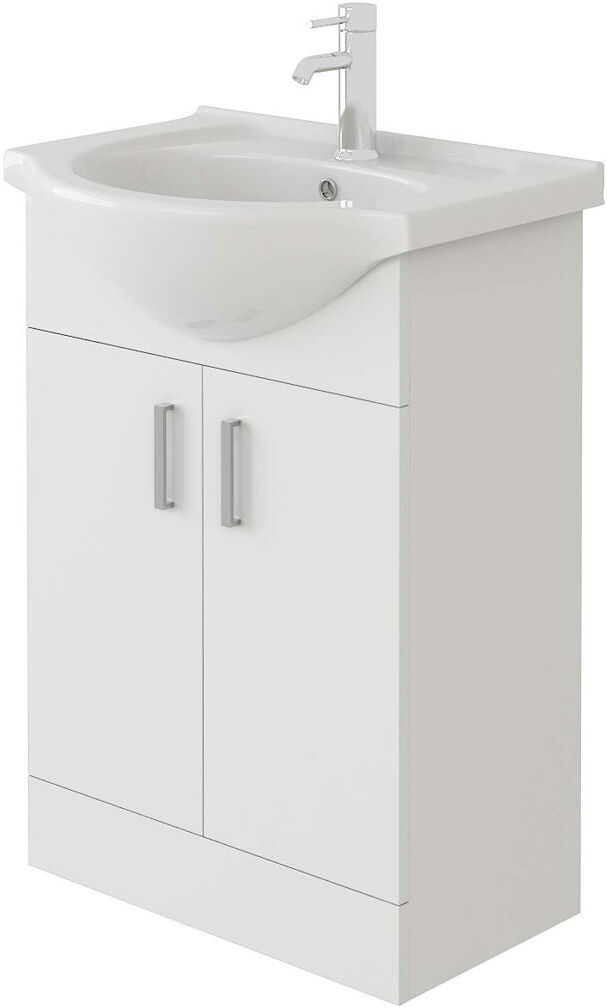VeeBath Desire Mars 550 Unit and basin - White White 40cm H X 55cm W X 44.6cm D