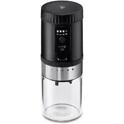 Tchibo Kaffeemühle mit Glasauffangbehälter, Kaffeemühle, Schwarz, Silber
