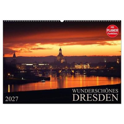 Wunderschönes Dresden (Wandkalender 2027 DIN A2 quer), CALVENDO Monatskalender