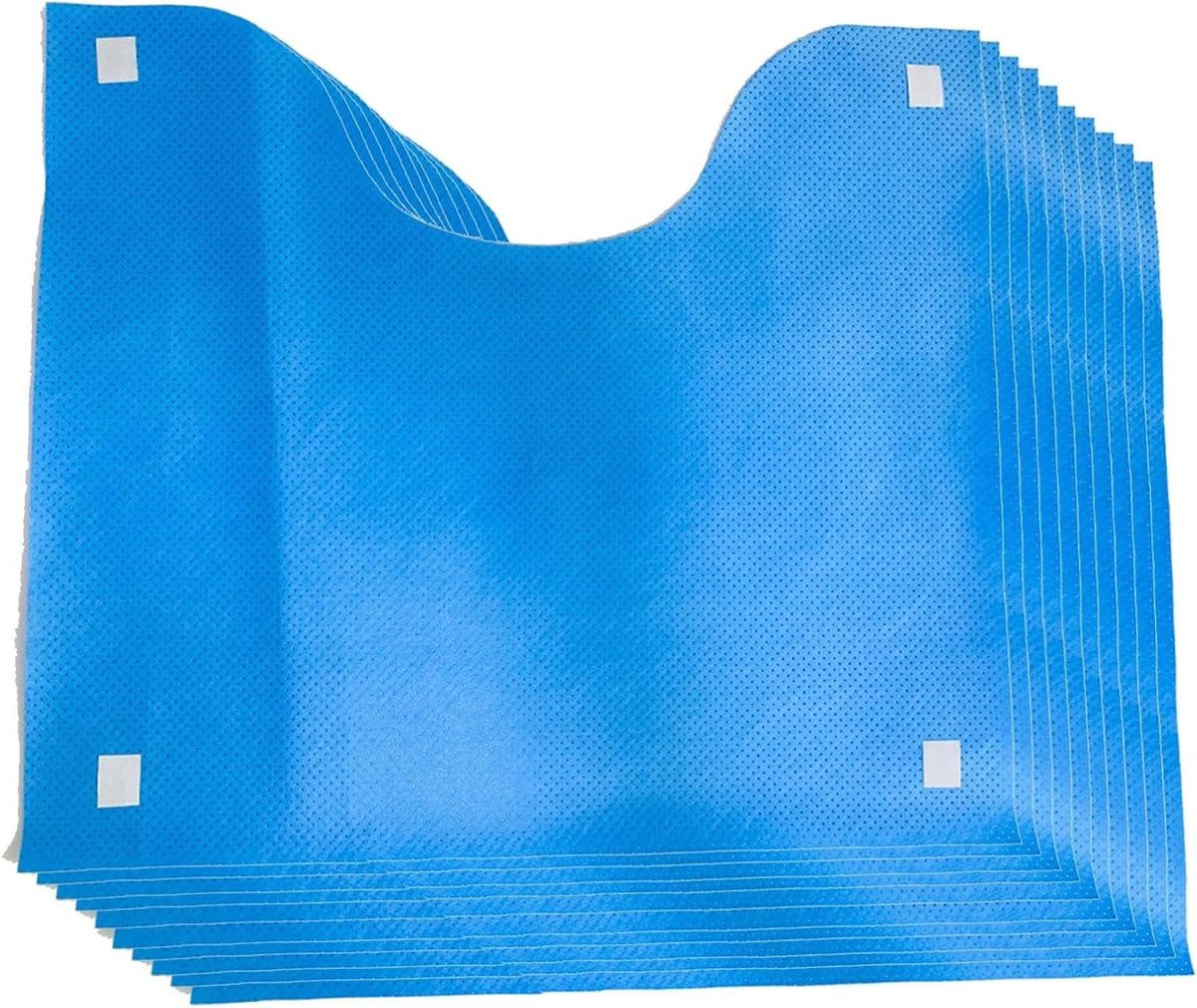 Set van 10 wasbare grijze U-vormige antislip toiletmatten voor de badkamer