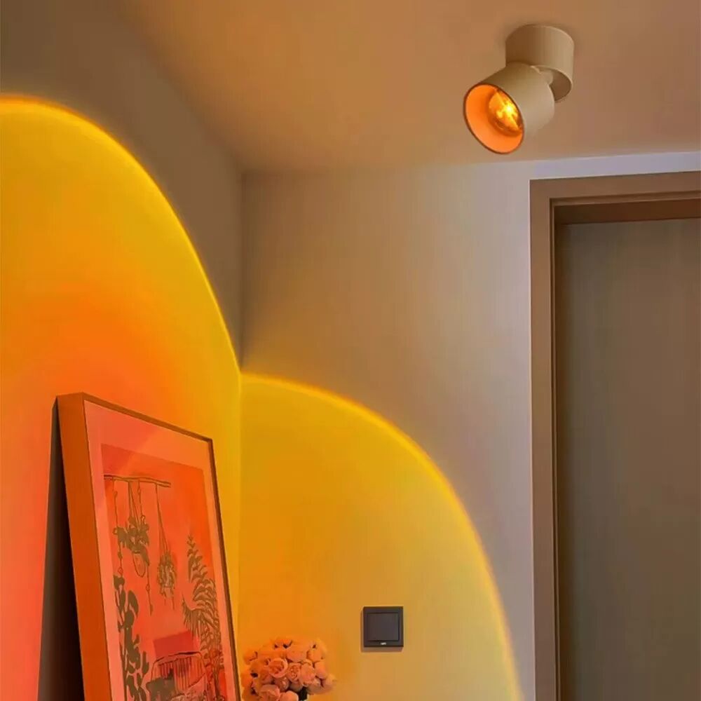 INF Faltbarer 10W Aufbau-COB-Scheinwerfer - Warmes Sonnenuntergangslicht, Hoher CRI ≥90, Einstellbarer Lichtkegel, Blendfrei