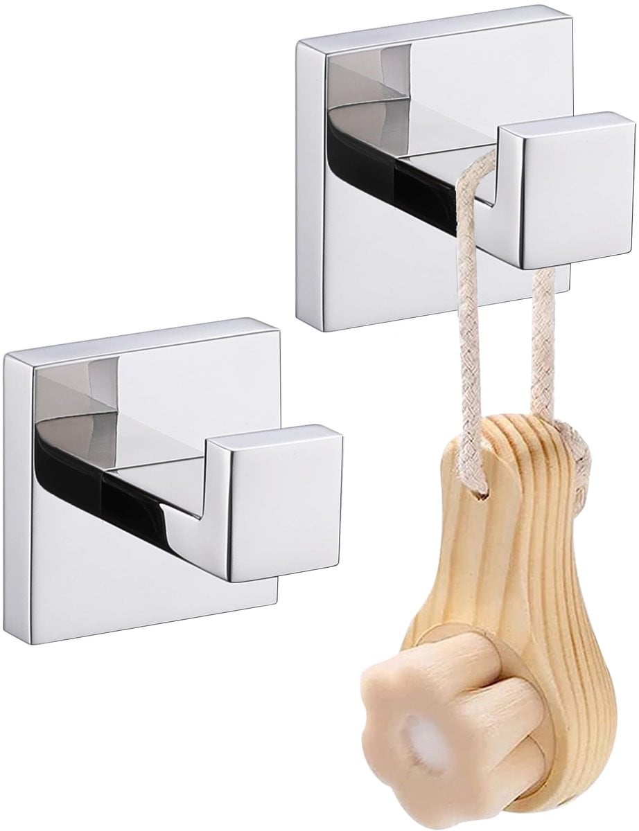Unyqoos® Set roestvrijstalen wandhaken voor badkamer en keuken