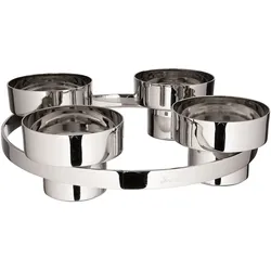 TUVA Luxus Adventskranz 4 flammig Silber