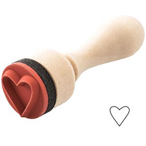 Rico-Design Motivstempel Paper Poetry Mini Herz, aus Holz, 1,5 x 1,5 cm, für Stempelkissen